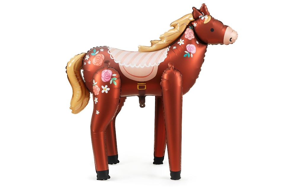Partydeco Ballon en aluminium Cheval Marron