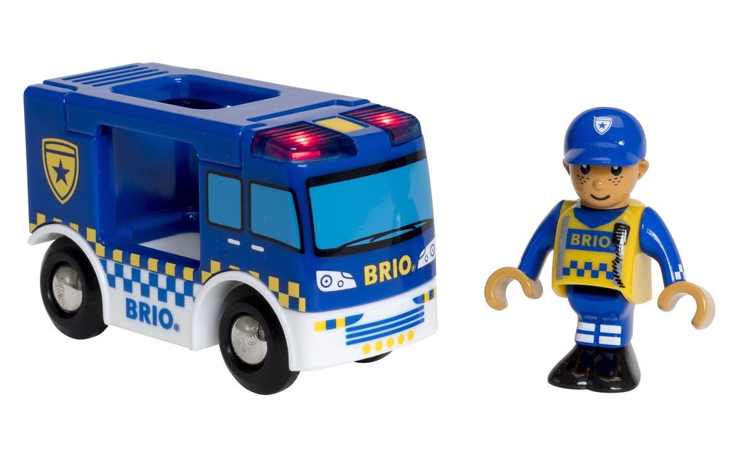 BRIO Chemin de fer Voiture de police son et lumière