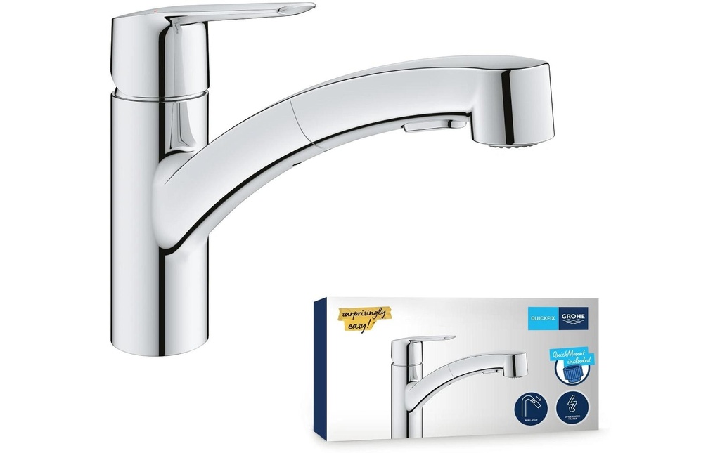 GROHE Robinetterie de cuisine Start 3/8, laiton, extractible