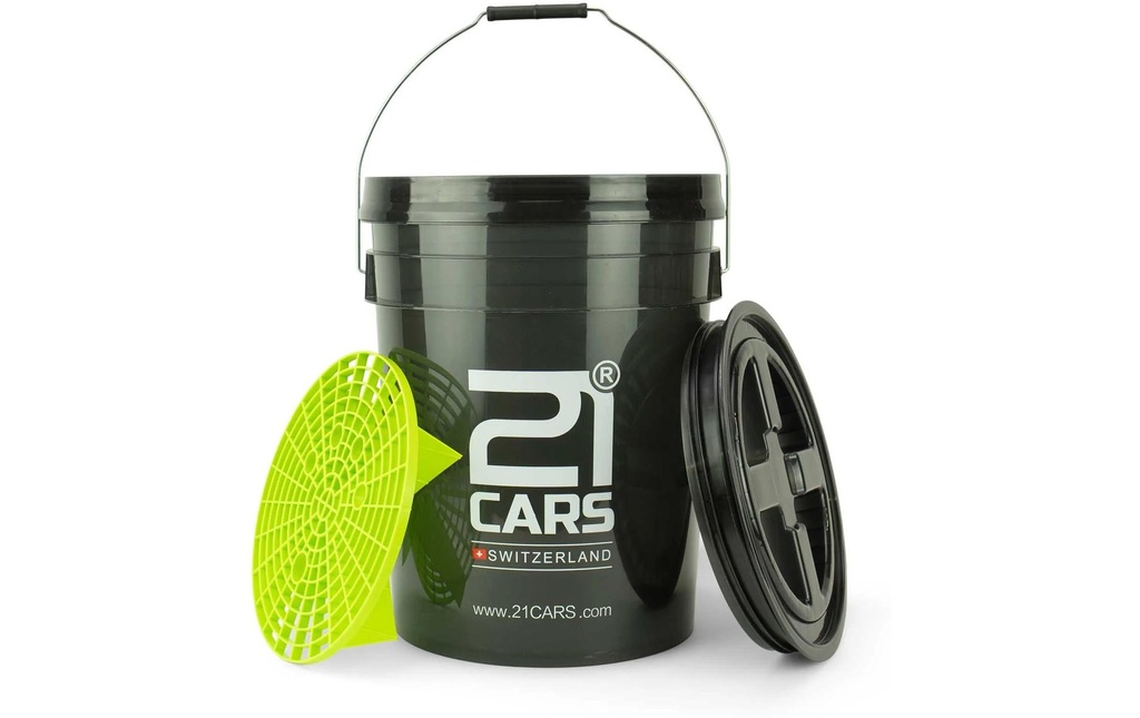 21CARS Seau de lavage avec couvercle 20 l