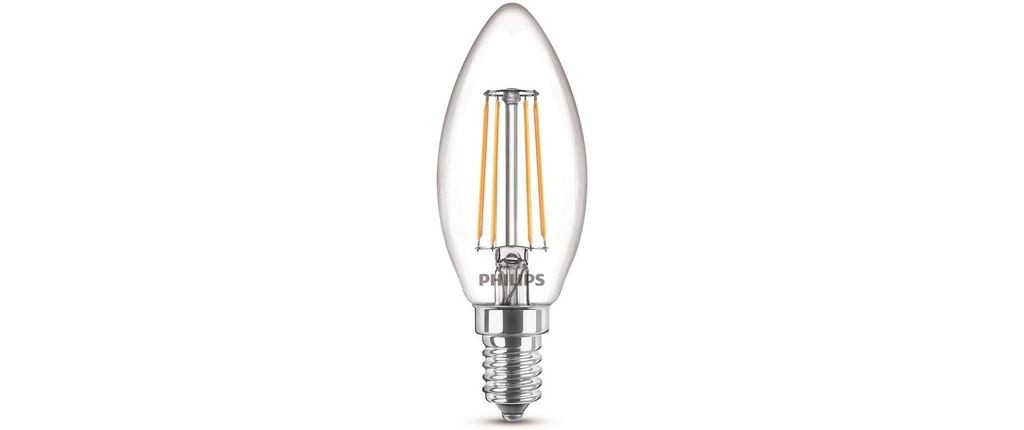 Philips Lampe LEDcla 40W E14 B35 WW CL ND 3PFDisc Blanc chaud (WW)