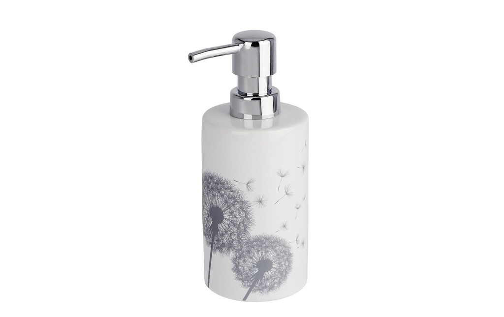 Wenko Distributeur de savon Astera 360 ml, Gris/Blanc