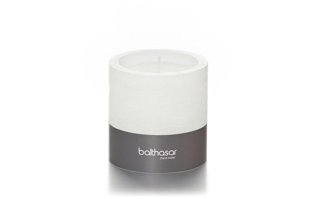 balthasar Bougie Rustico 10 cm x 10 cm, Blanc