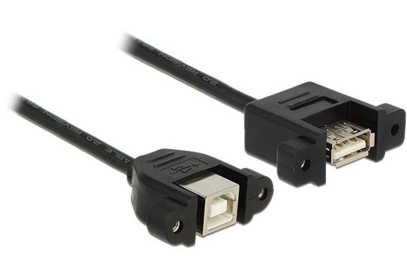 Delock Câbles rallonges à encastrer USB 2.0  USB-A - USB-B 0.25 m