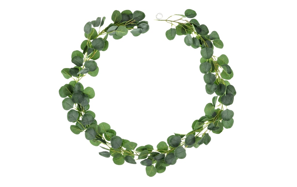 Partydeco Guirlande Eucalyptus 1.8 m, 150 feuilles, 1 pièce