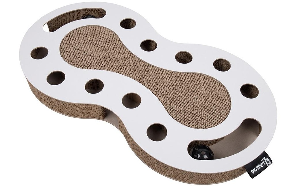 District 70 Griffoir en carton pour chat Snake, Blanc