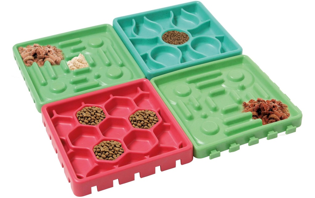 SwissPet Ciotola combinata Feed & Play, Set Combo, 4 pièces