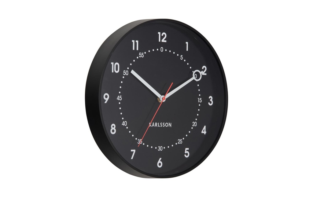 KARLSSON Horloge murale Fresco 31.5 cm, Black