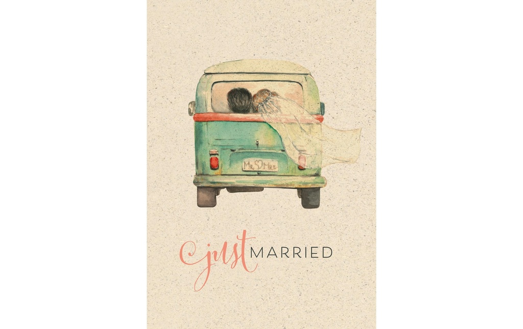 Natur Verlag Faire-part de mariage Just Married 12.2 x 17.5 cm