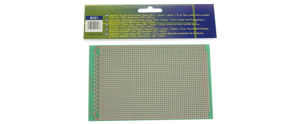 Velleman Eurocard ECS1 100x160mm, 1 pièce