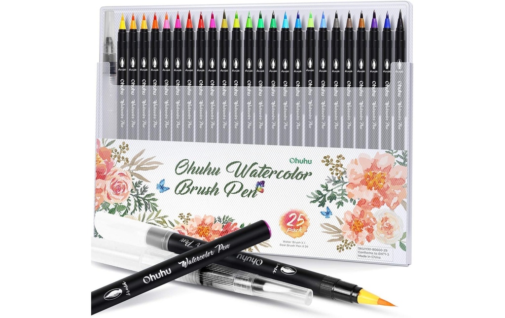 Ohuhu Fineliner Crayons aquarelle 24 pièces