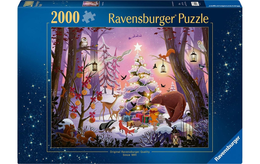 Ravensburger Puzzle Noël dans la forêt 2000 pièces, Softclick