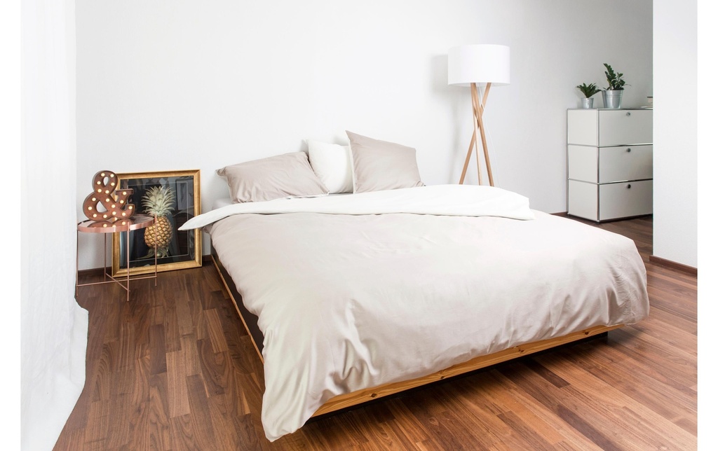 Nobilium Housse de duvet Mia 240 x 240 cm, Ivory/Taupe