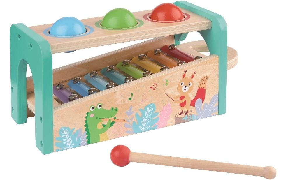 Spielba Holzspielwaren Jouets musicaux Jeu de marteau avec xylophone