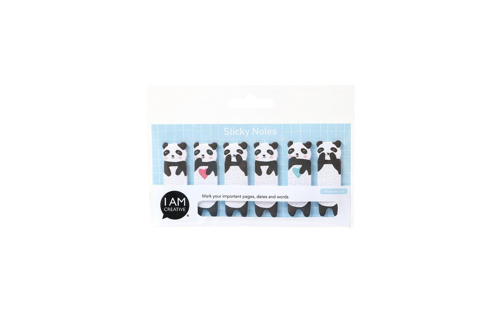 I AM CREATIVE Marque-page Panda 6 Pièce/s