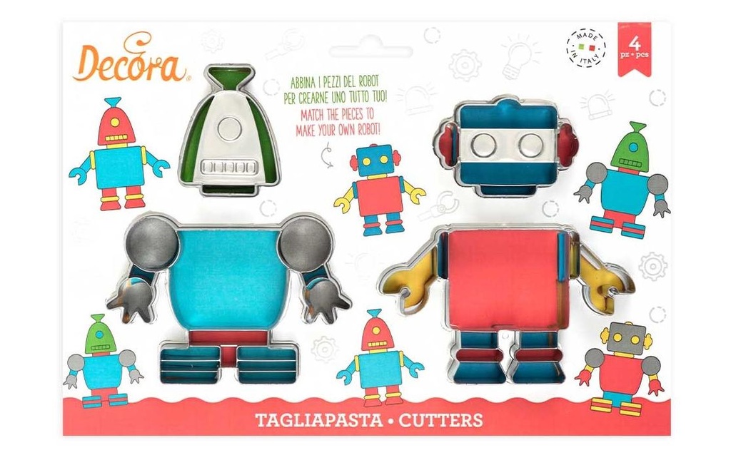 Decora Kits d’emporte-pièces 4 pièces, robot