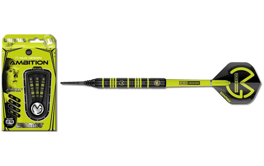 Winmau Fléchettes Softdart MvG Ambition 3 pièces