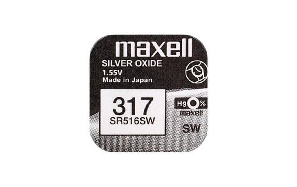 Maxell Europe LTD. Pile bouton 317 SR516SW , 10 Pièce/s