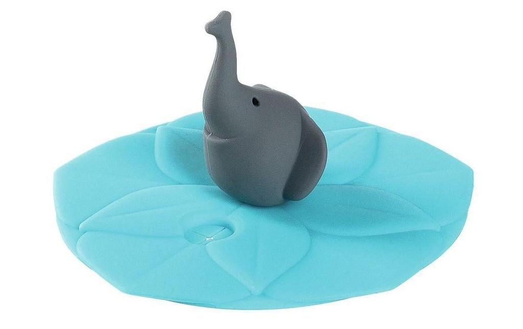 LEONARDO Couvercle de verre Eléphant Bambini Bleu/Gris