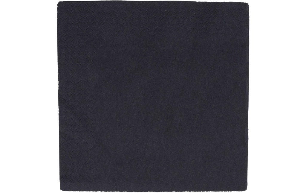 ELCO Serviettes à cocktail 25 cm x 25 cm, 50 Pièce/s, Noir