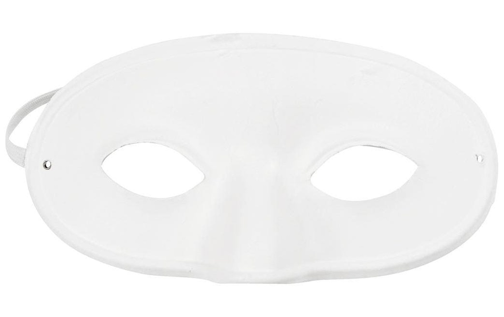 Creativ Company Accessoires de fête Demi-masque Blanc, 10 pièces