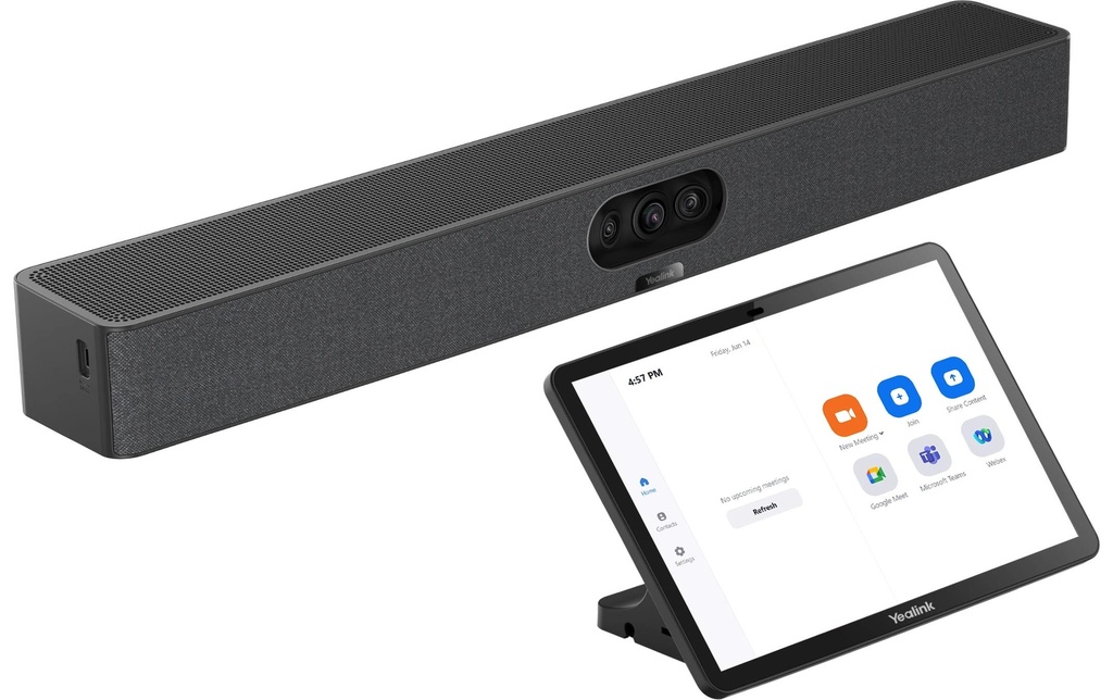Yealink MeetingBar A25 y compris le kit de console tactile CTP25 4K 30 fps