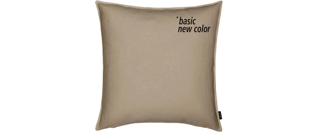PROFLAX Housse de coussin Leinen 50 x 50 cm, marron clair