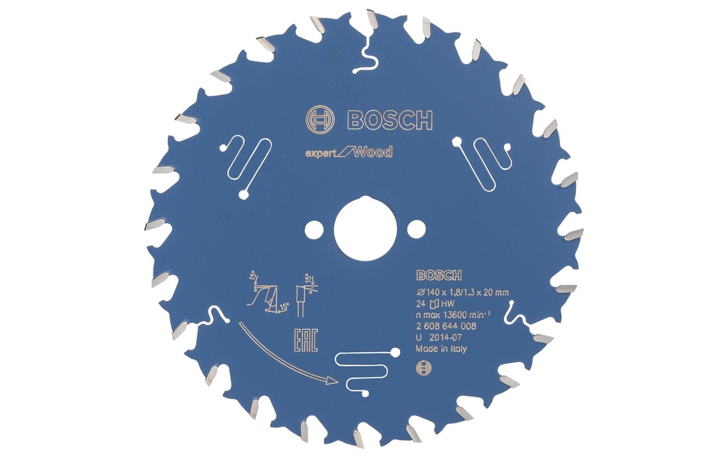 Bosch Professional Lame de scie circulaire Expert for Wood 140 x 1.8 x 20 mm, Z 24
