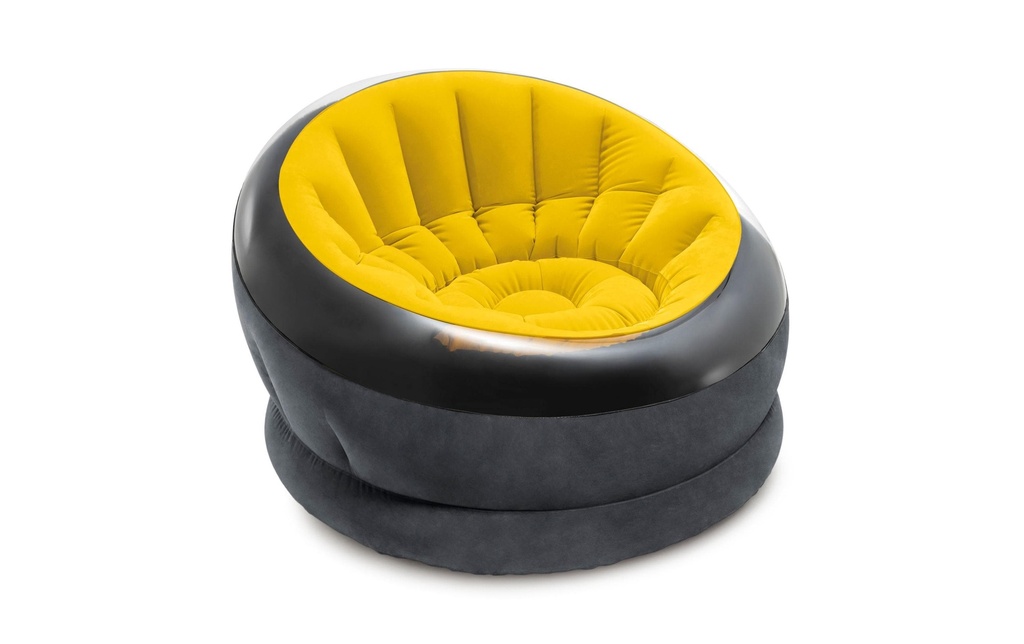 Intex Fauteuil gonflable Empire 112 x 109 cm, jaune, noir