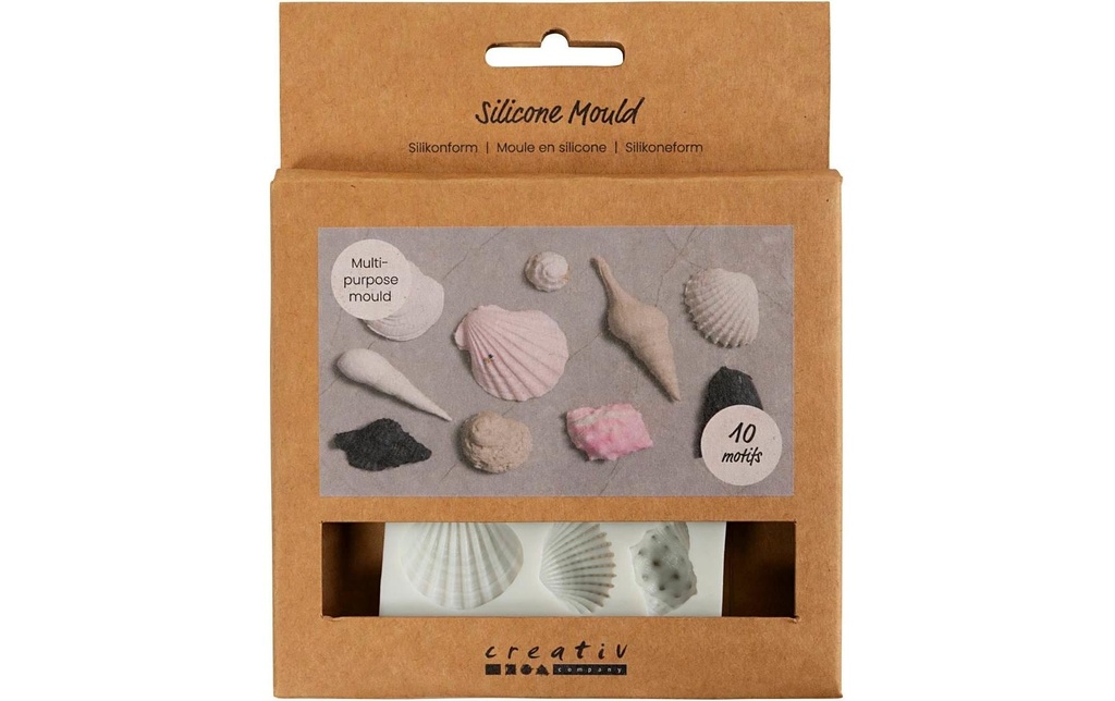 Creativ Company Moules en silicone Coquillages, 10 motifs