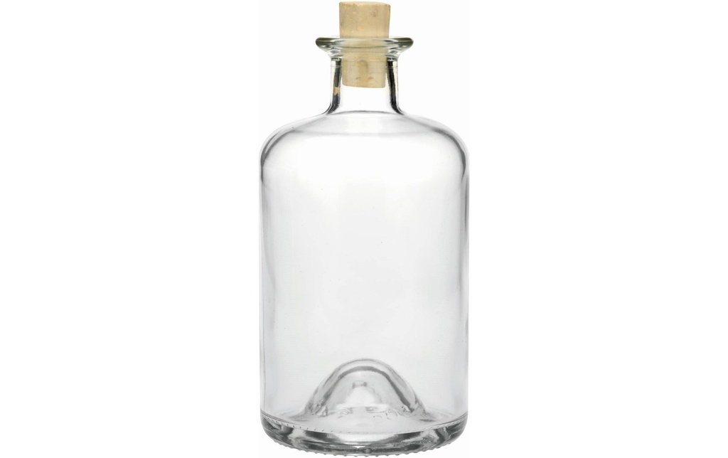 Glorex Bouteille en verre Bouteille de pharmacie 500 ml