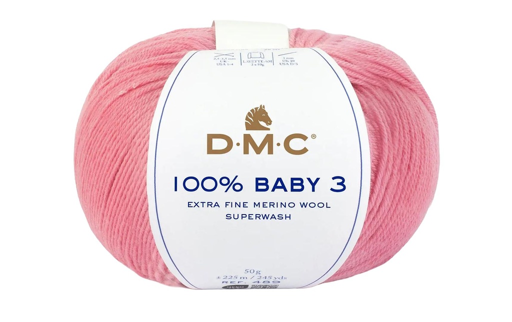 DMC Laine 100% bébé 3 Rose bébé