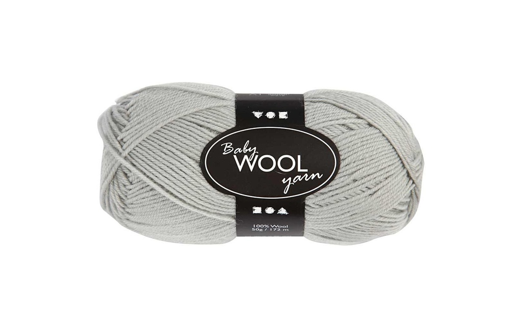 Creativ Company Laine Fil pour bébé Merino 50 g 14/4 Gris clair