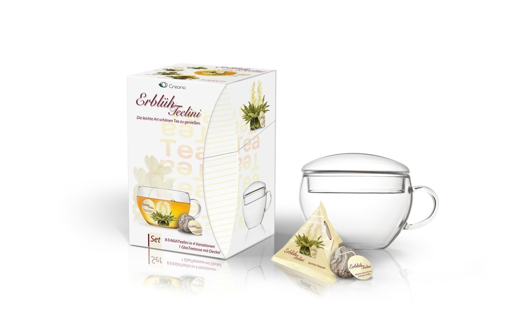 Creano Set de thé Erblühteelini 200 ml, 1 Pièce/s, Transparent