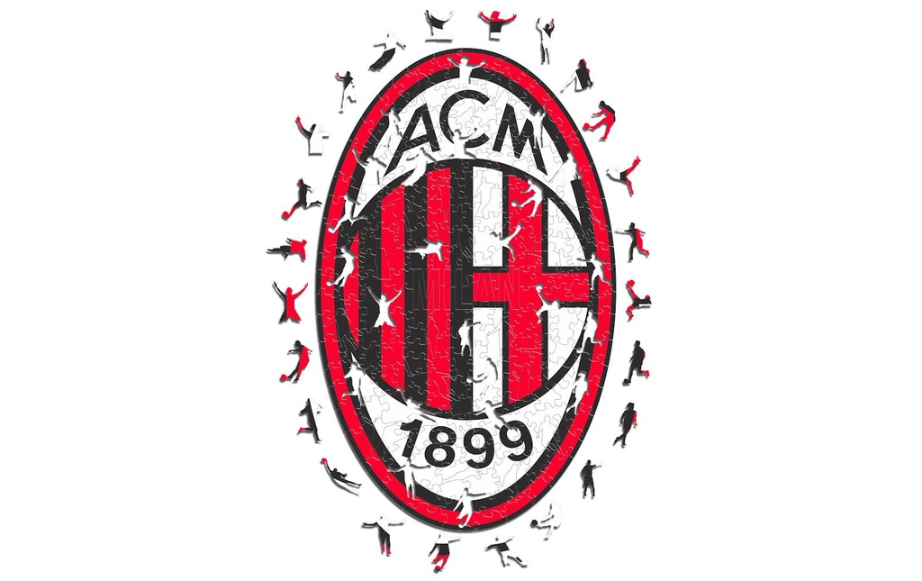 Iconic Puzzle Puzzle en bois AC Milan – Logo