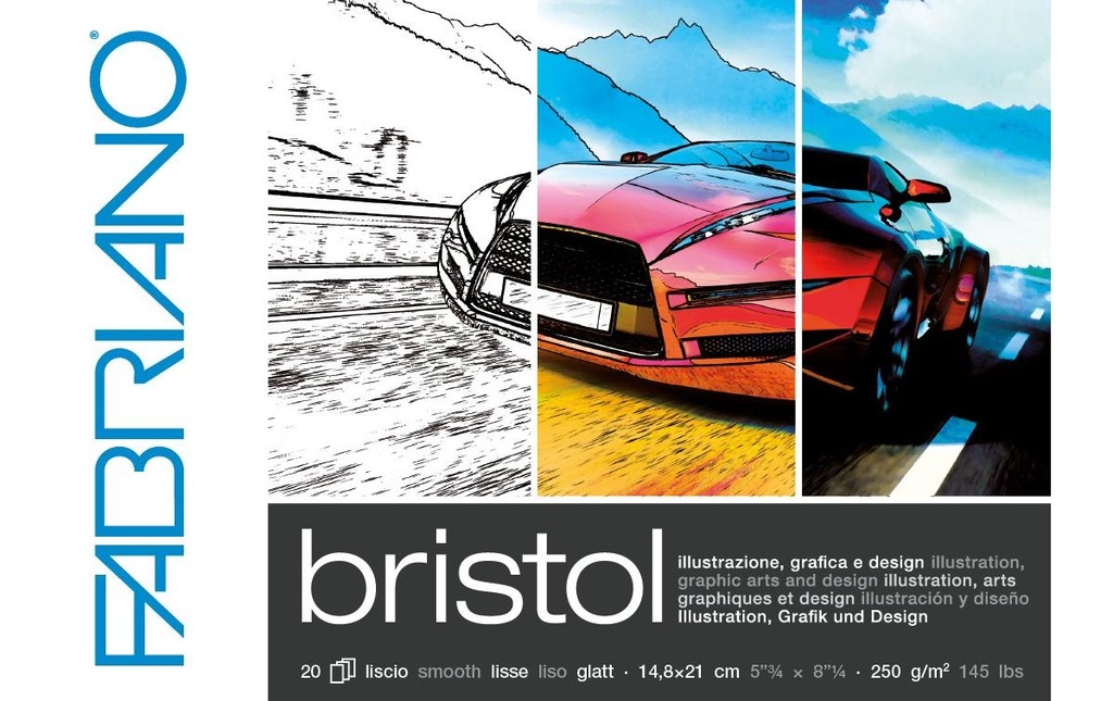 Fabriano Bloc à dessin Bristol A5, 20 feuilles