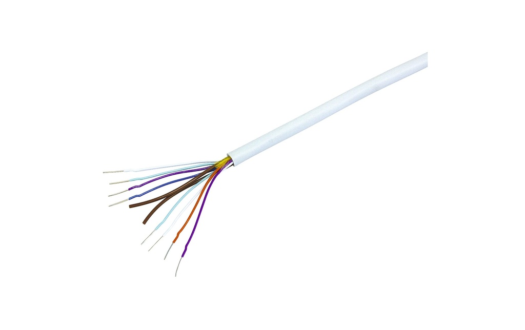STEFFEN Câble de téléphone U72 2 x 4 x 0.5 mm², 25 m, non blindé Blanc