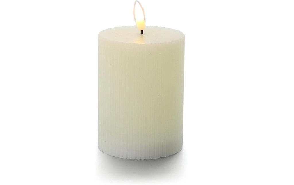 balthasar Bougie cylindrique LED Rainures, crème