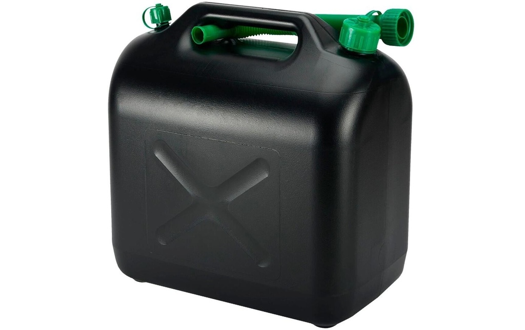 TopLine Bidon à essence plastique, 20 litres, noir