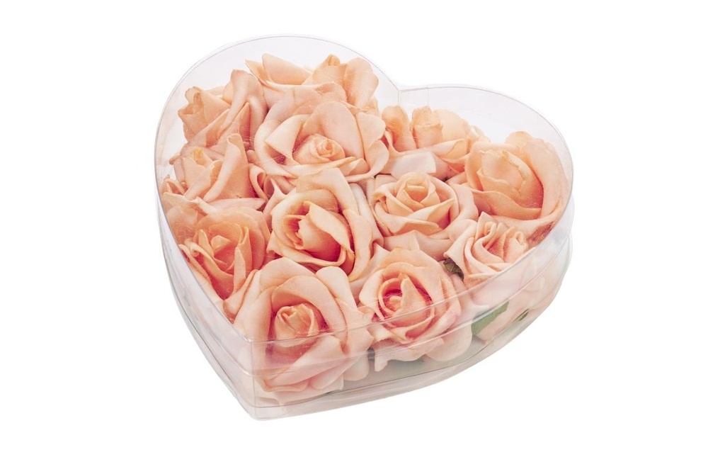HobbyFun Décoration à éparpiller Roses 12 pièces, saumon