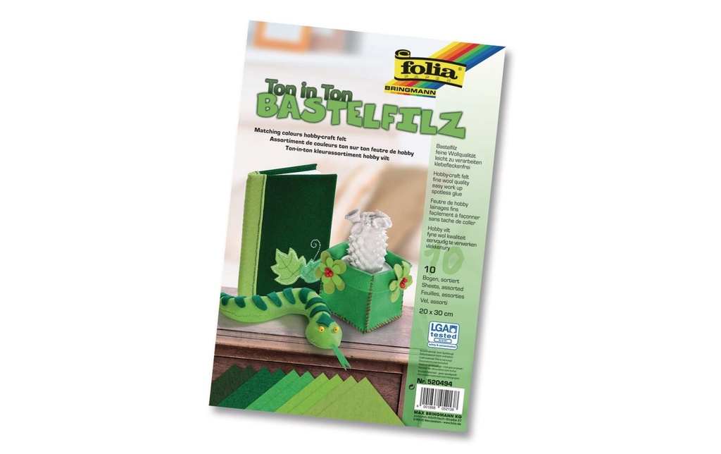 Folia Feutre de bricolage Ton sur ton Vert