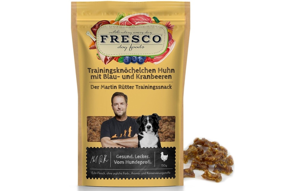 FRESCO Martin Rütter Ossements d'entraînement Poulet&Bleuets, 150 g