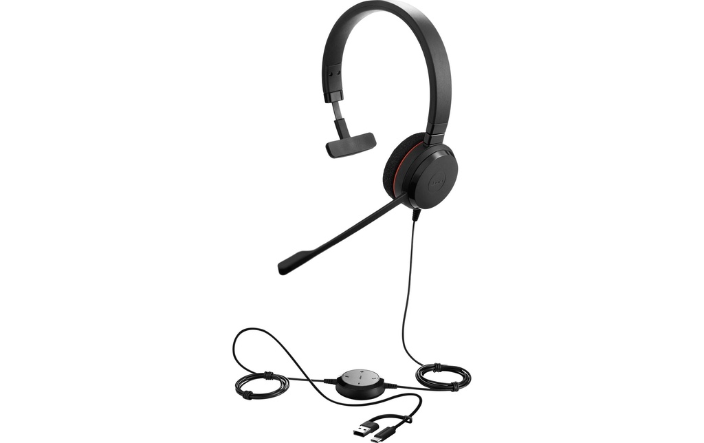 Jabra Casque avec micro Evolve 20 Mono UC USB C/A