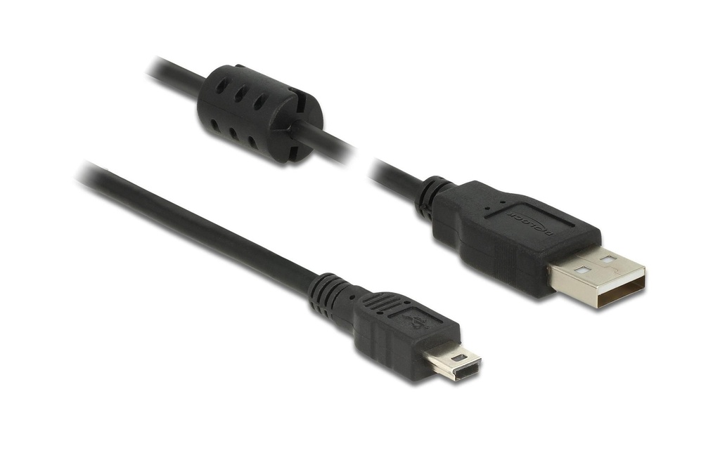 Delock Câble USB 2.0 avec noyau de ferrite USB-A - Mini-USB B 1 m