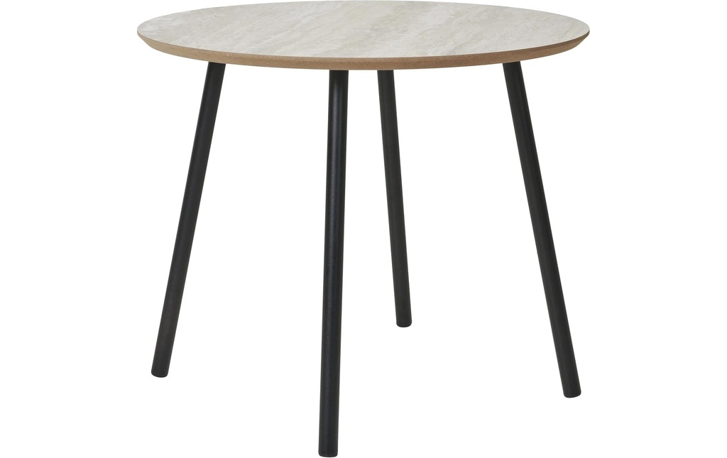 House Nordic Table d'appoint Aalst 55 x 45 cm, Brun/Noir