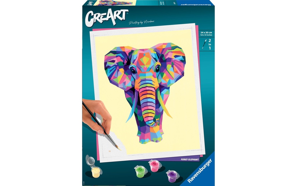 Ravensburger Peinture avec chiffres CreArt: Funky Elephant