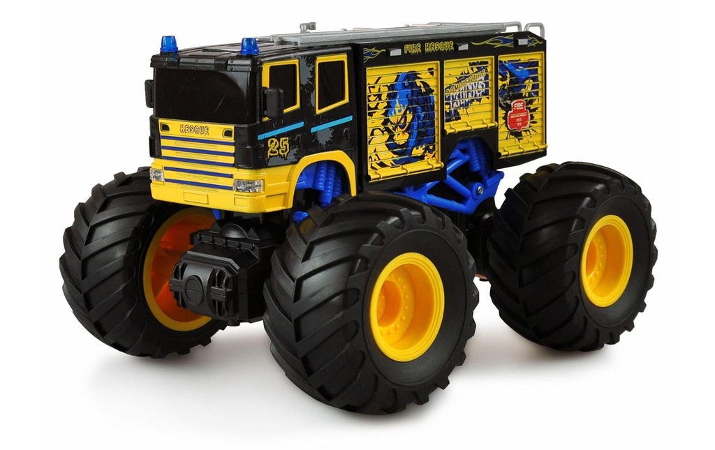 Amewi Monster Truck Service d'incendie Jaune, 1:18, RTR