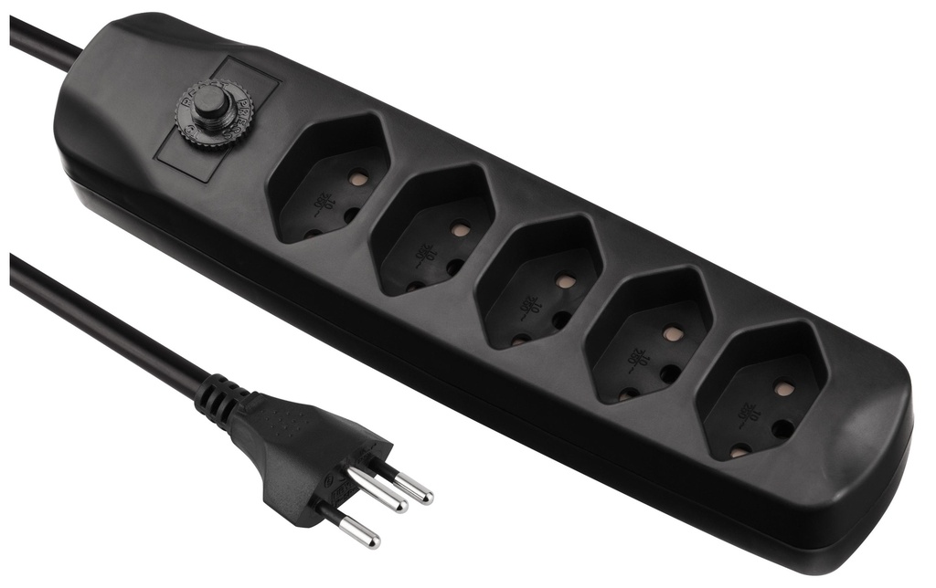 FURBER.power Bloc multiprises avec protection contre les surcharges 5x T13