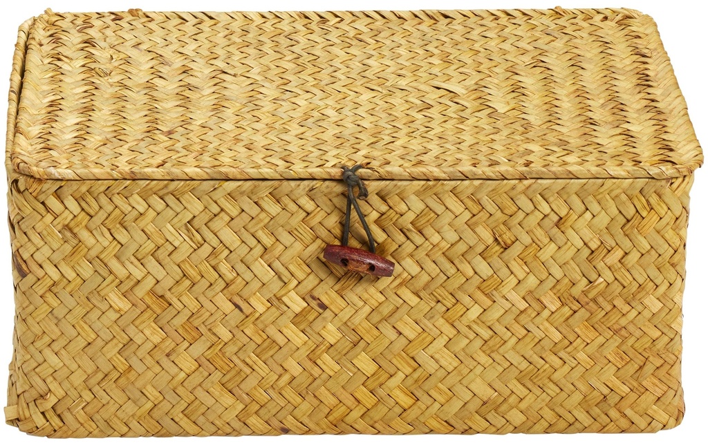 diaqua® Boîte de rangement Straw 29 x 19 x 13 cm, Nature