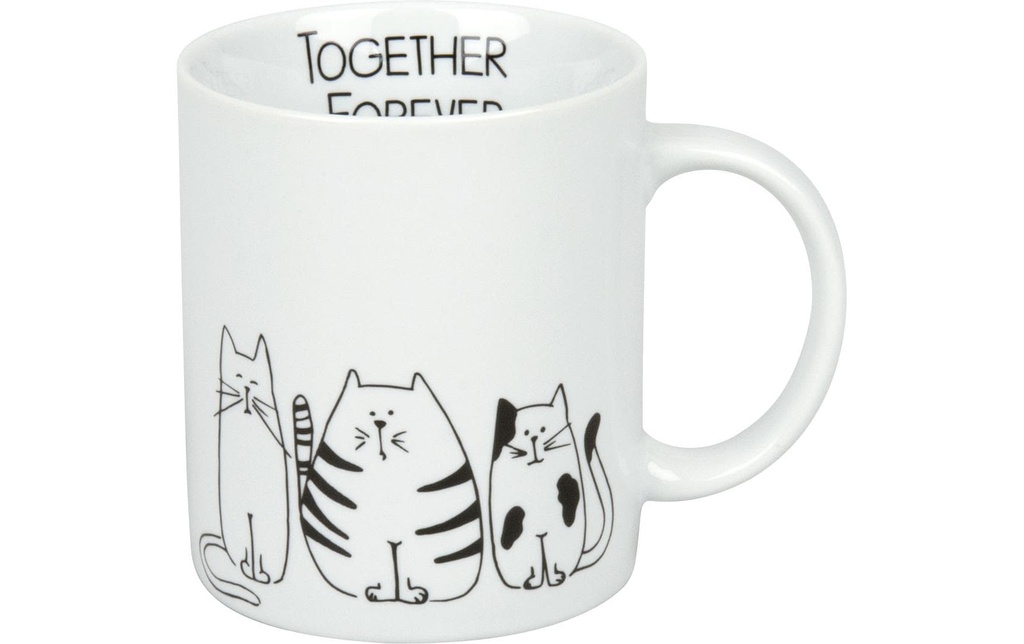 Könitz Tasse à café Funny Cats 300 ml, 1 Pièce/s, Blanc